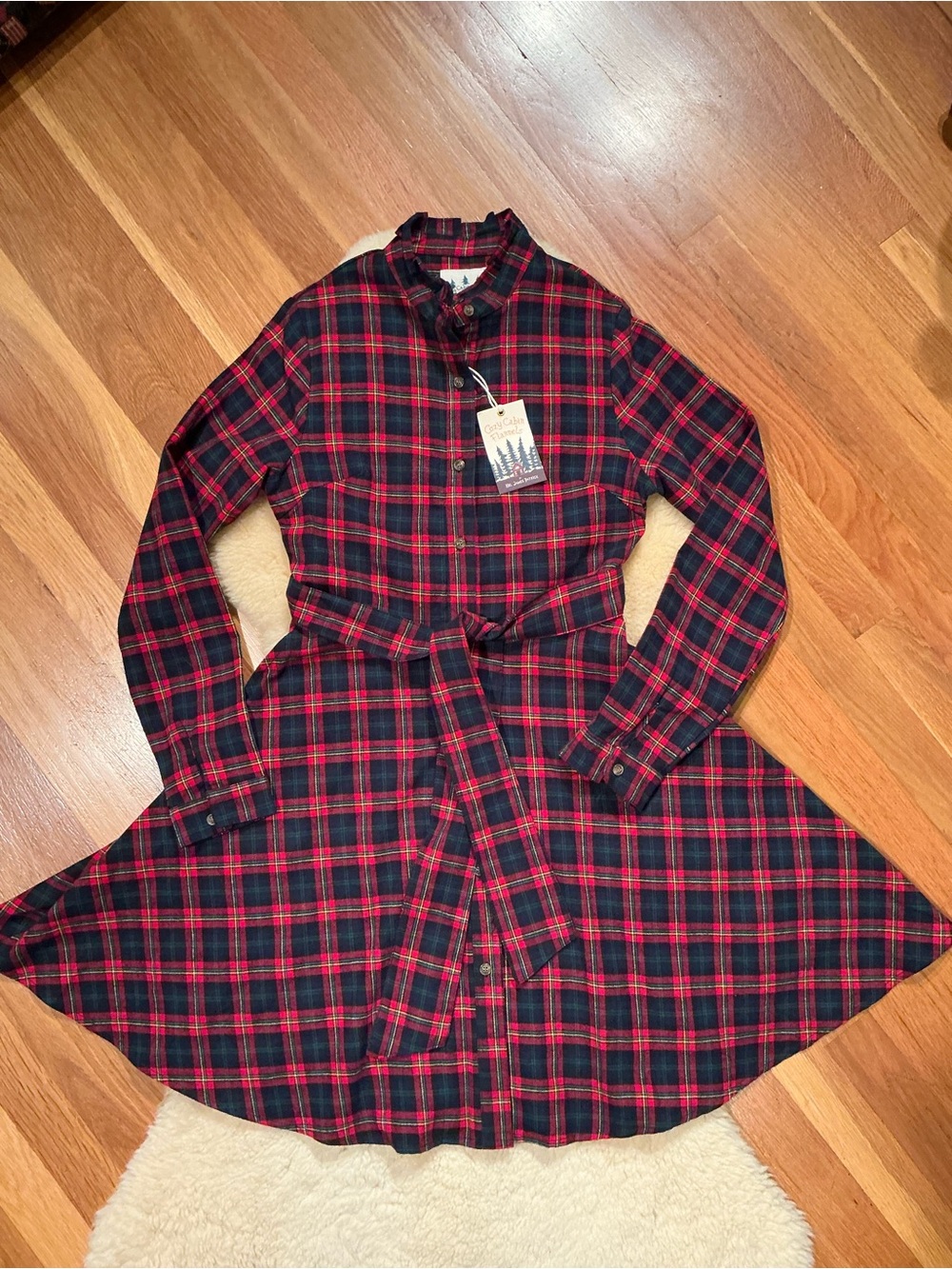 Cozy Cabin Flannels by Kiel James Patrick red plaid dress